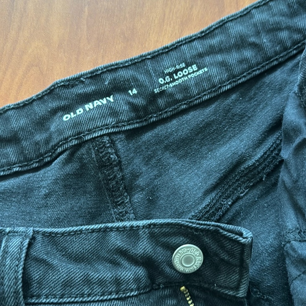 Old Navy OG Loose Black Jeans Size 14 Regular